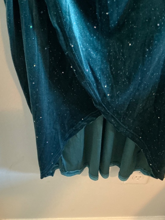 Beautiful turquoise sequined sexy party dress - Picture 5 of 8